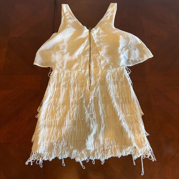 American Eagle Outfitters Ivory Fringe top  Tank Festival Boho Western size 0 - Picture 4 of 10